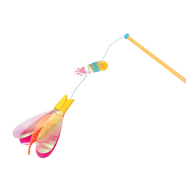 holographic fish cat wand toy